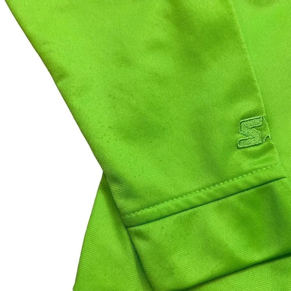 Boys Starter Green and Black Lightweight Full Zipper Track Jacket‎ With Hood L